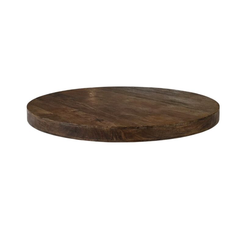 LABEL51 Eetkamertafel Modular Match - Espresso - Mangohout - 140 cm - Rond - Straight