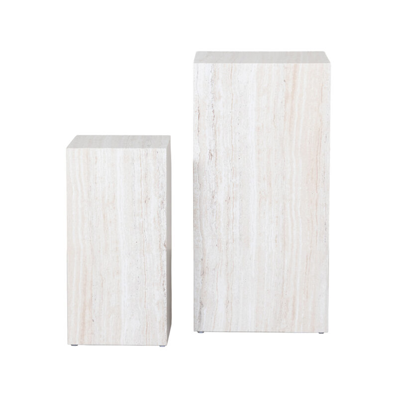 LABEL51 Sidetables Pedestal - Naturel - Eiken Pedestal