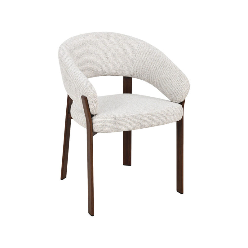 LABEL51 Eetkamerstoel Sato - Naturel - Prestige - Walnoot Metaal