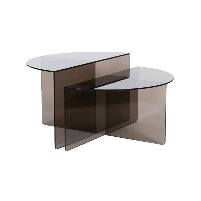 Label51 tafel Rosa - Bruin - Glas