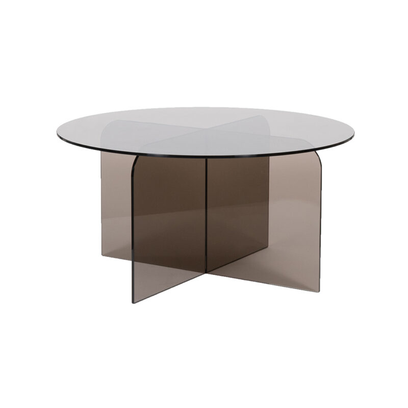 Label51 tafel Tulip - Bruin - Glas