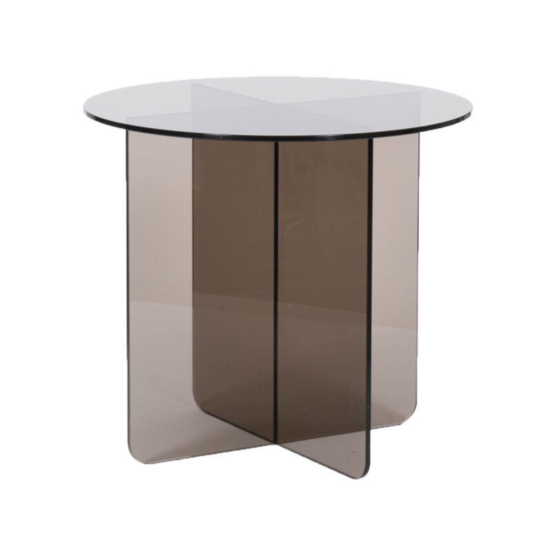Label51 tafel Lotus - Bruin - Glas