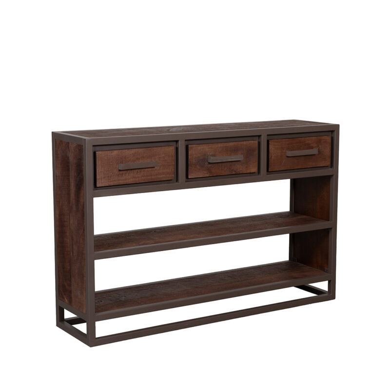 LABEL51 Sidetable Peru - Brown Espresso - Mangohout - 115 cm Mangohout