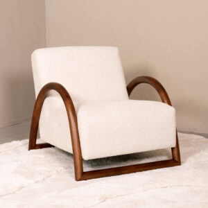 LABEL51 Fauteuil Viggo - Naturel - Superb - Walnoot Hout