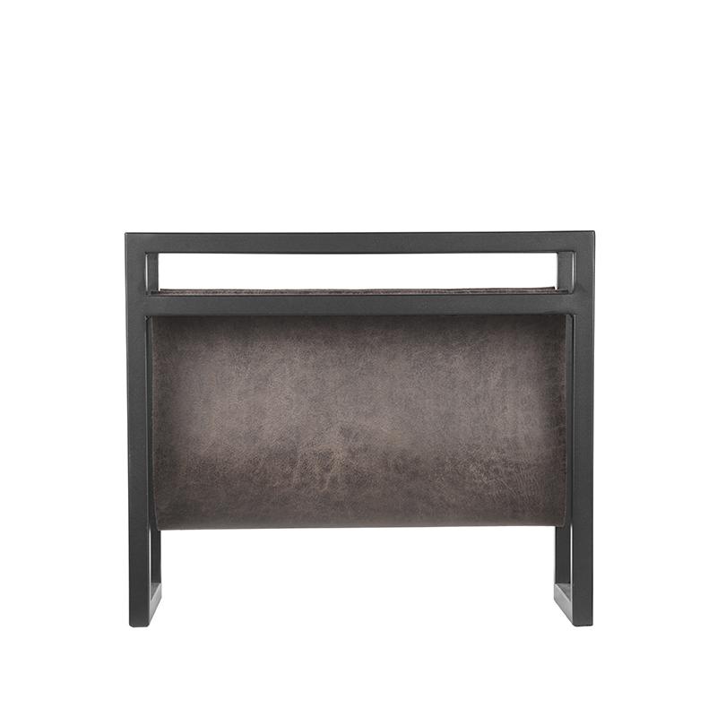 LABEL51 Magazinehouder - Antraciet - Leder - One Size Magazinehouder