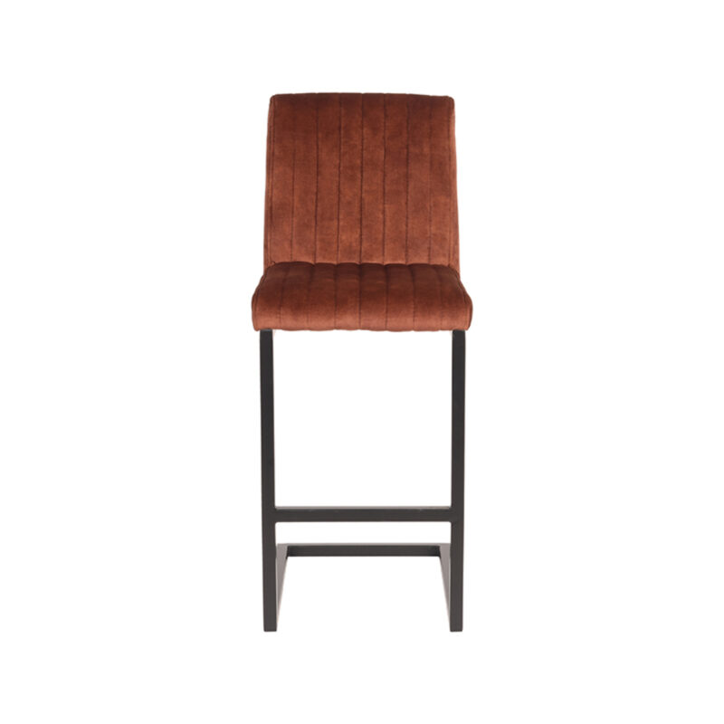 LABEL51 Barkruk Milo - Rust - Velours - Laag Velours