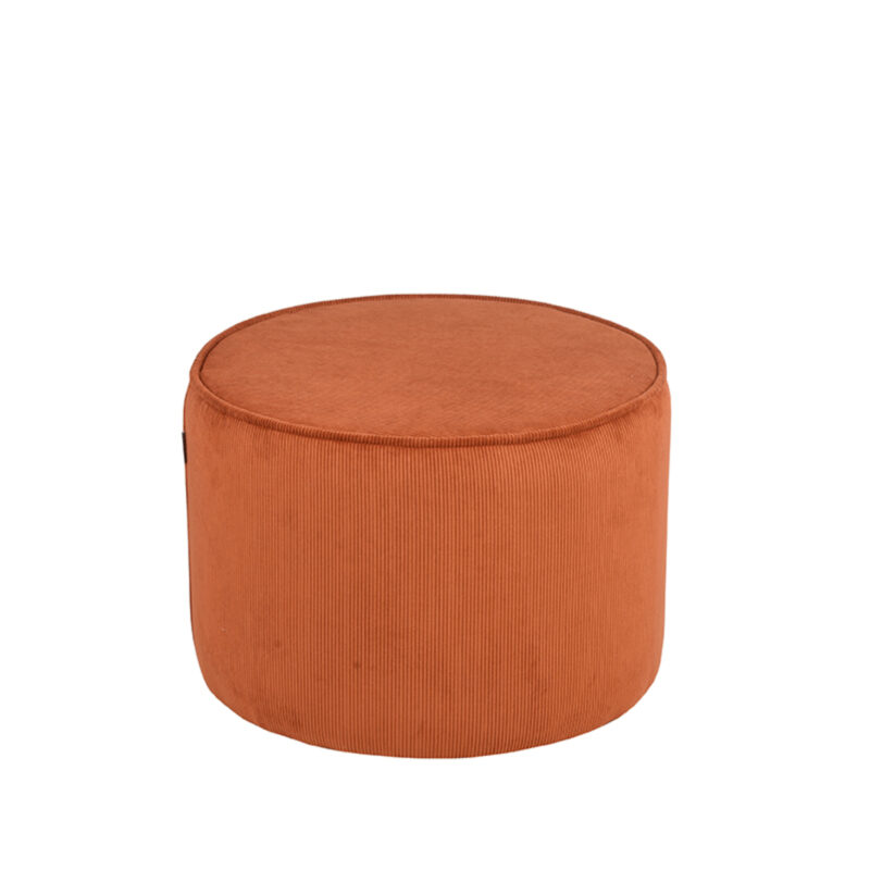 LABEL51 Poefs Tibo - Rust - Ribcord - 55 cm - Rond Tibo