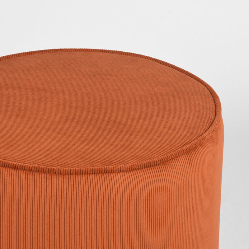 LABEL51 Poefs Tibo - Rust - Ribcord - 55 cm - Rond Ribcord