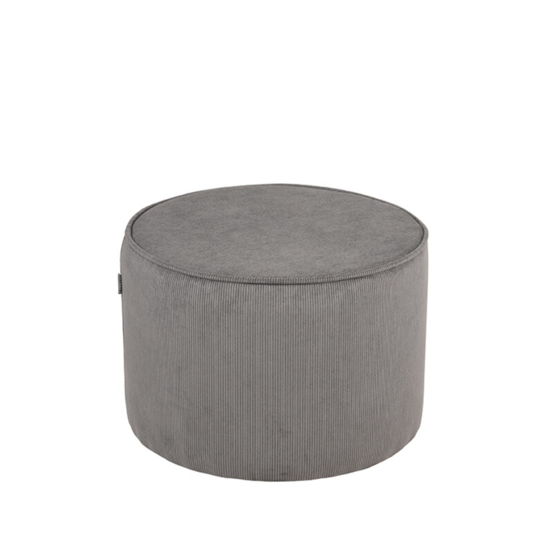 LABEL51 Poefs Tibo - Donkergrijs - Ribcord - One Size Tibo