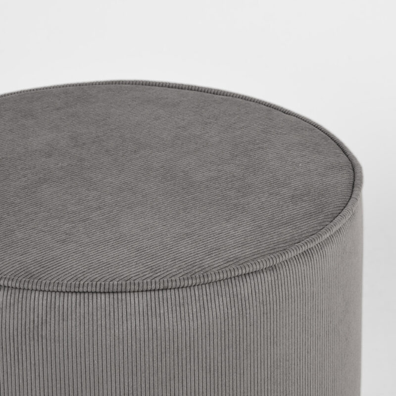 LABEL51 Poefs Tibo - Donkergrijs - Ribcord - One Size Ribcord