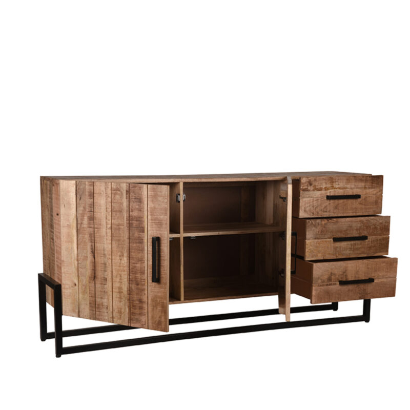 LABEL51 Dressoir Bolivia - Rough - Mangohout - One Size Mangohout