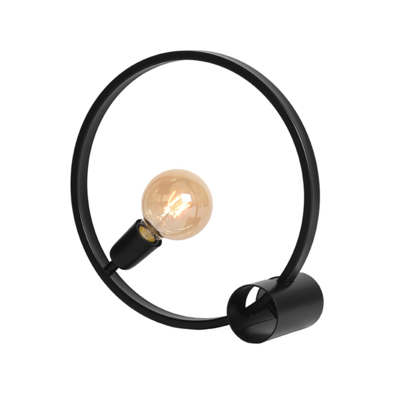 LABEL51 Tafellamp Ring - Zwart - Metaal - 1-Lichts Ring