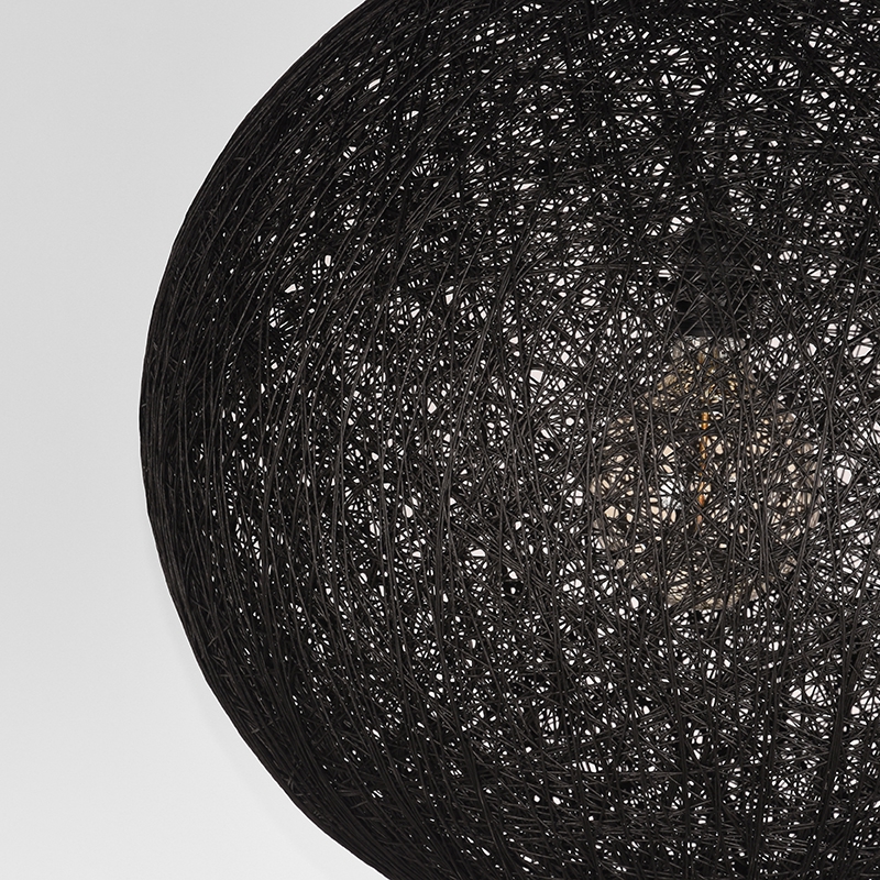 Lamp Twist van Label51, Zwart - Vlas