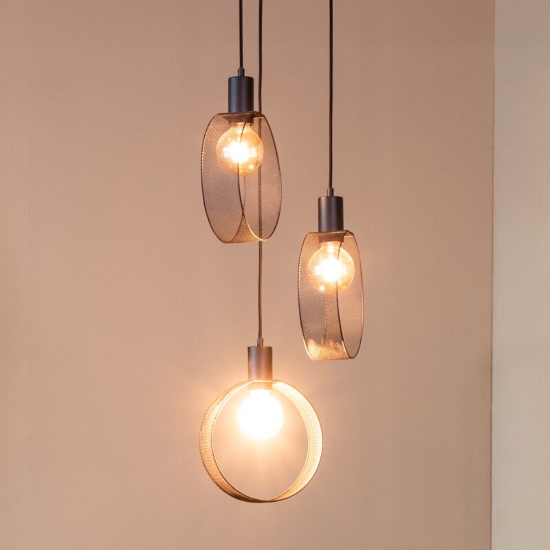 LABEL51 Hanglamp Ronda - Zwart - Metaal - 3-Lichts