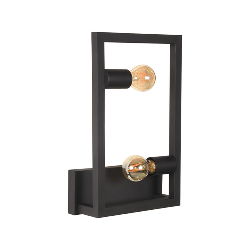 LABEL51 Wandlamp Quadrato - Zwart - Metaal - One Size Quadrato