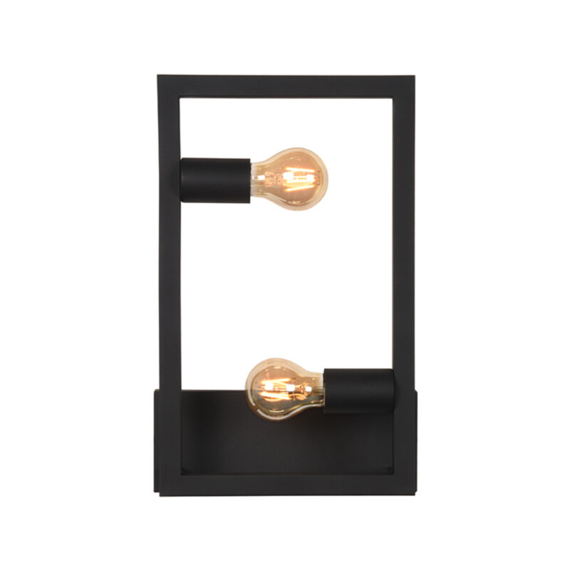 LABEL51 Wandlamp Quadrato - Zwart - Metaal - One Size Metaal