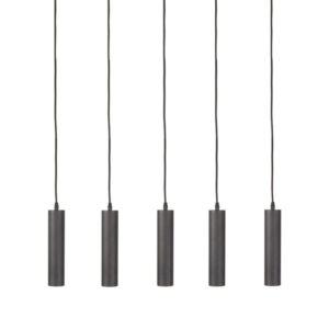 LABEL51 Hanglamp Ferroli - Zwart - Metaal - 5-lichts