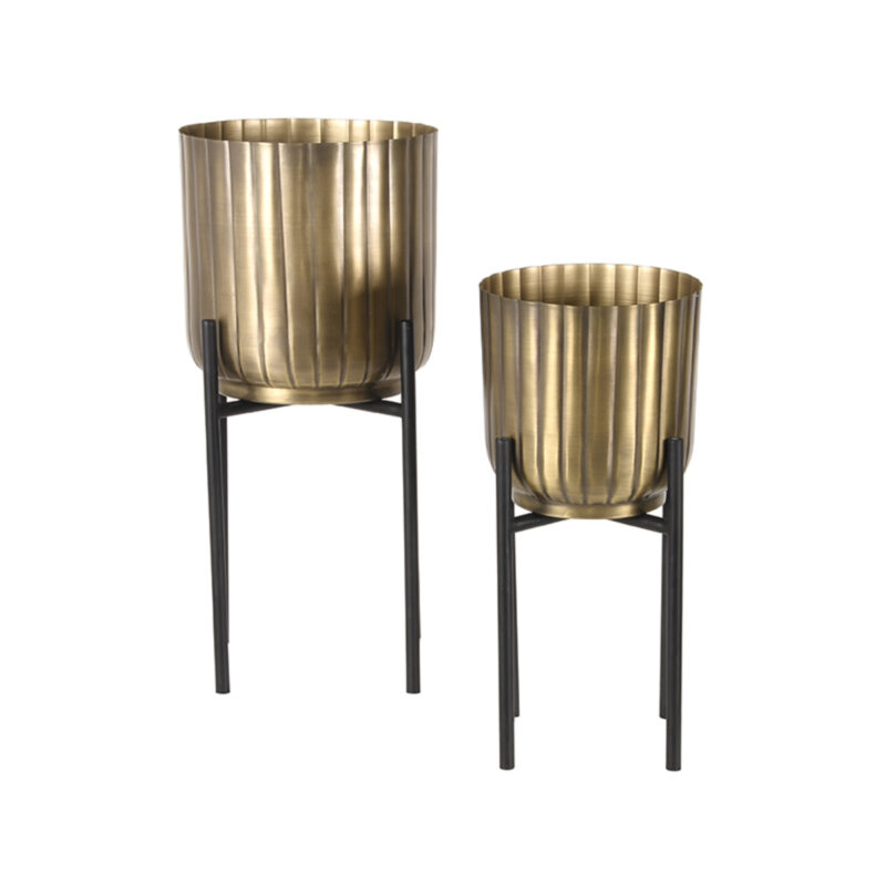 LABEL51 Plantenstandaards - Antiek Goud - Metaal - One Size Plantenstandaards