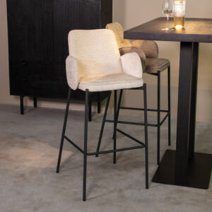 LABEL51 Barkruk Joni - Creme - Elegance - Hoog