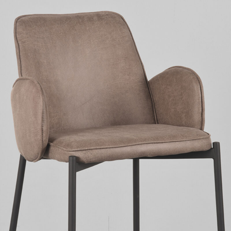 Taupe kruk van Label51 - Joni - Micro Suede