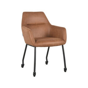 Label51 stoel Lenny - Cognac - Micro Suede