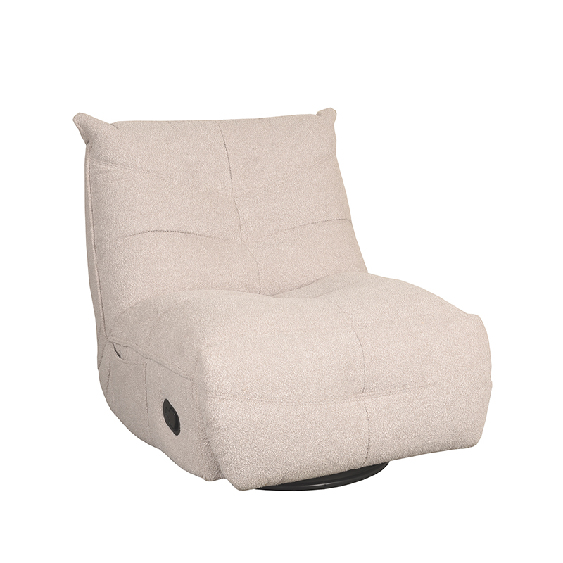 LABEL51 Fauteuil Take It Easy - Naturel - Boucle - Manueel Verstelbaar Boucle