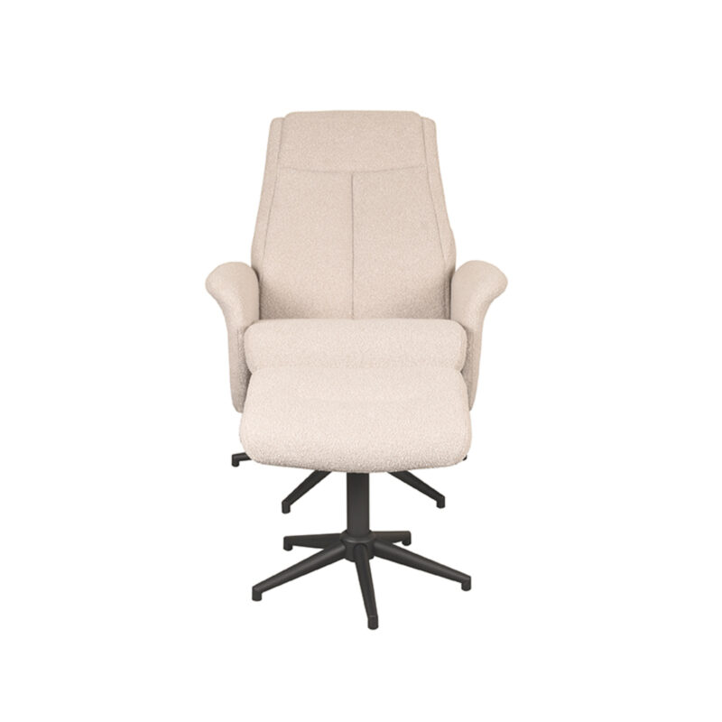Bergen Coral Boucle - Fauteuil van Label51, Naturel, zijkant