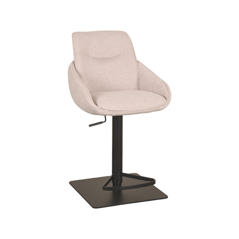 LABEL51 Barkruk Beauty - Naturel - Boucle - Gaslift Boucle
