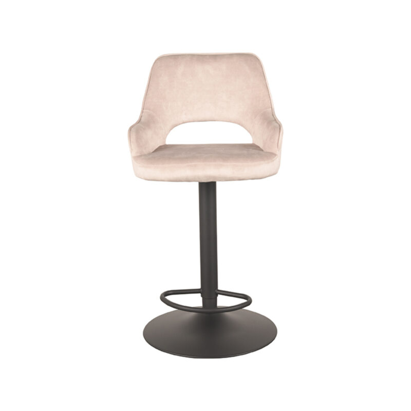 Label51 barkruk van Velours, Fer - Naturel
