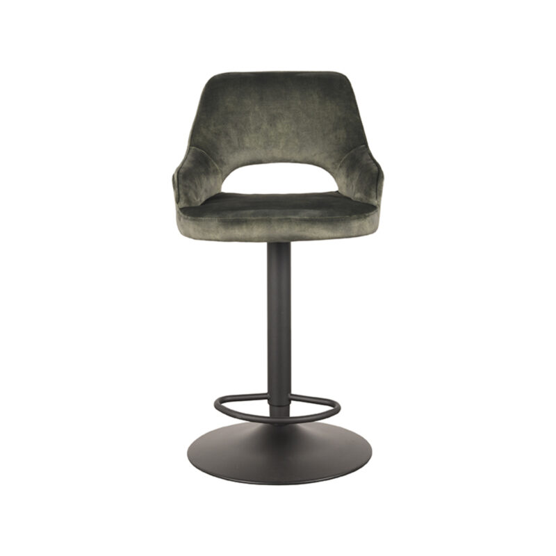 Label51 barkruk van Velours, Fer - Hunter