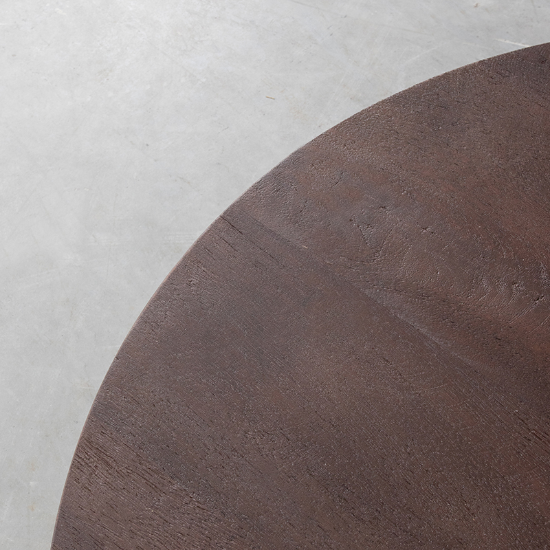 LABEL51 Salontafel Olly - Espresso - Mangohout - 90 cm - Rond - pre order