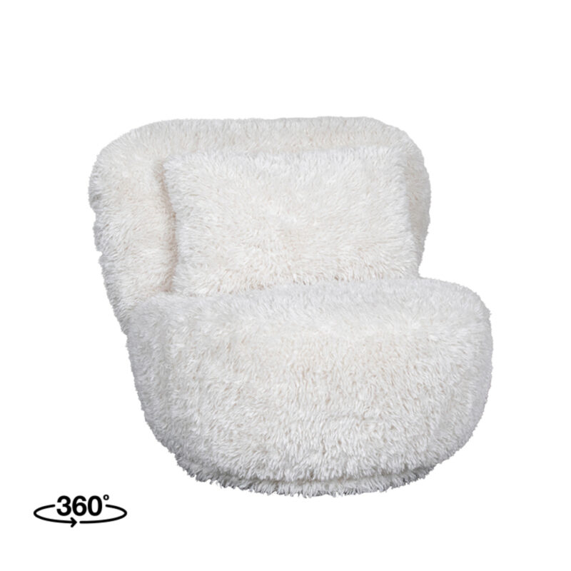 LABEL51 Fauteuil Doodle - Creme - Fluffy - One Size Doodle