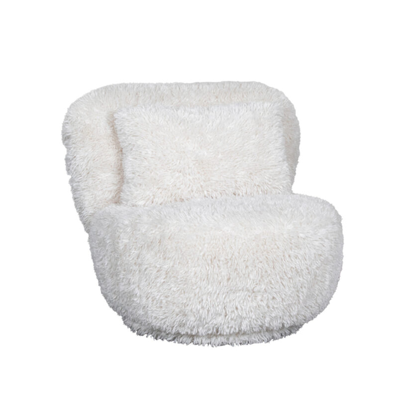 LABEL51 Fauteuil Doodle - Creme - Fluffy - One Size Fluffy