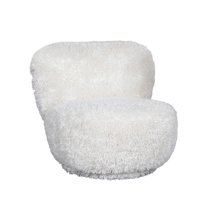 Fauteuil van Label51, Crème - Fluffy
