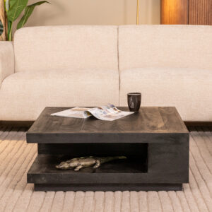 Label51 tafel Square - Zwart - Mangohout
