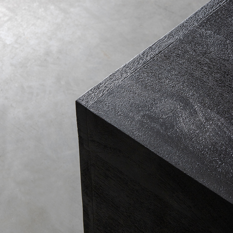 Zwart tafel van Label51 - Square - Mangohout