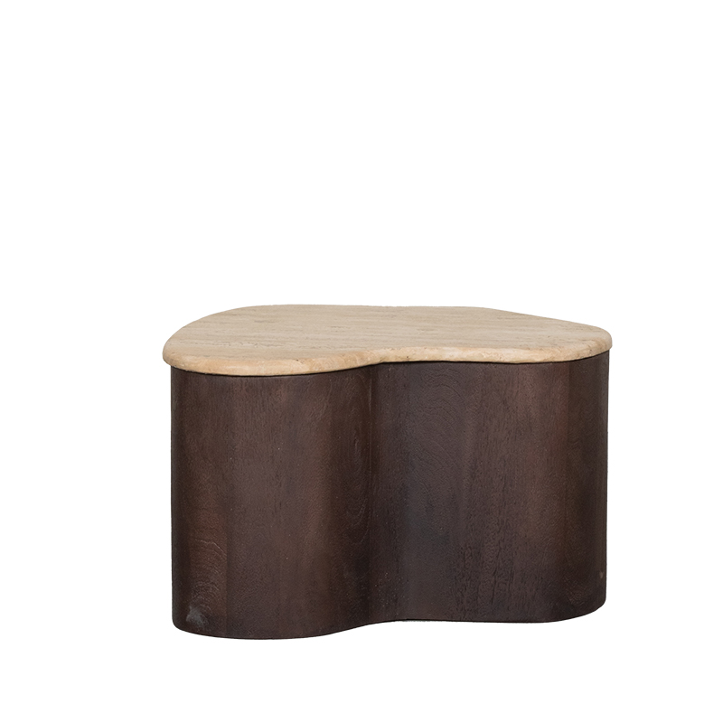 Label51 tafel Davi - Espresso - Travertin - foto 1