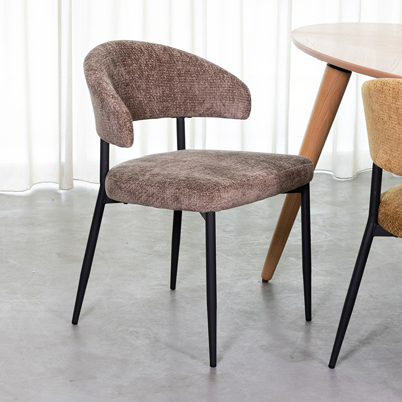 LABEL51 Eetkamerstoel Bliss - Hunter - Elite - Zwart Metaal