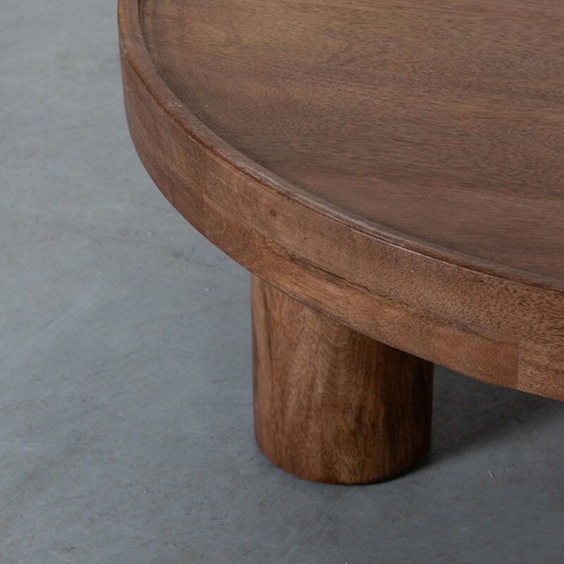 Mangohout bijzettafel Elly van Label51 - Nature Smooth