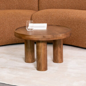 Salontafel Rond - Label51 tafel Elly - Nature Smooth - Mangohout