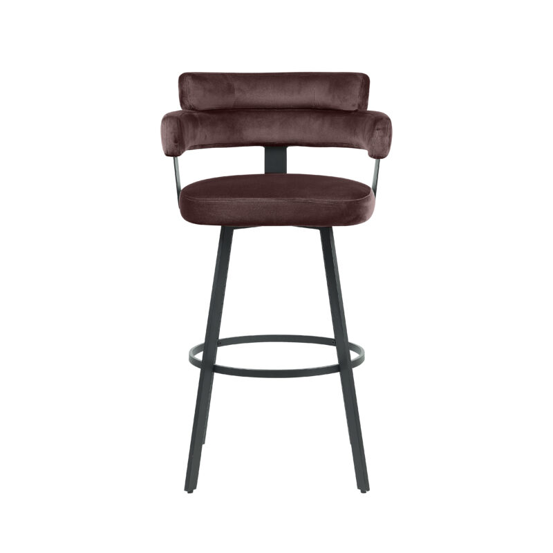 LABEL51 Barkruk Bardio - Taupe - Fluweel - Hoog Fluweel