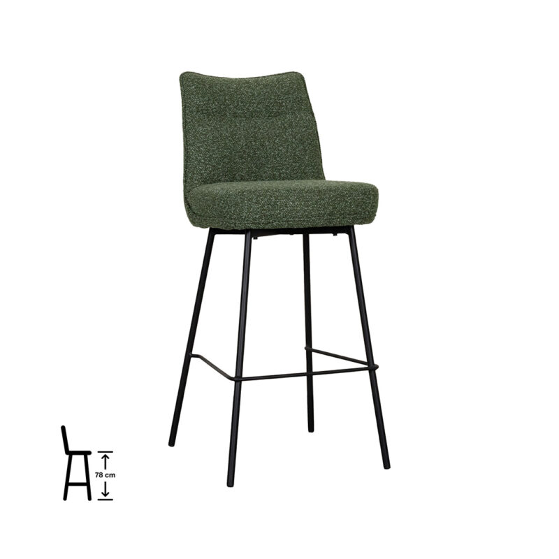 LABEL51 Barkruk Lennon - Forest - Royal Boucle - Hoog Lennon