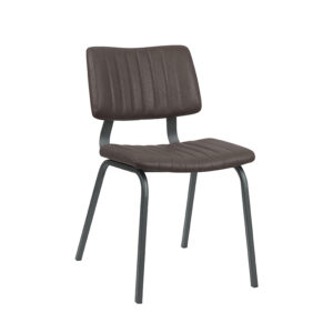 Label51 stoel Gusto - Donkerbruin - Kunstleder
