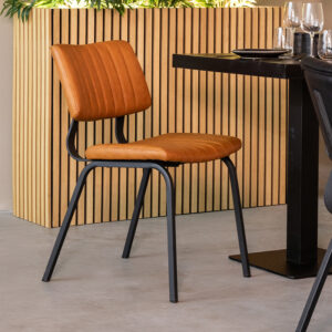 Label51 stoel Gusto - Cognac - Kunstleder