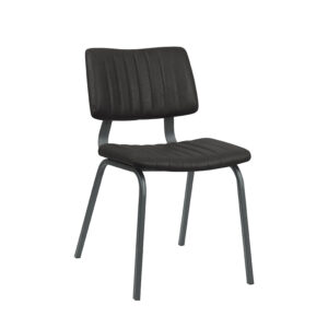Label51 stoel Gusto - Zwart - Kunstleder