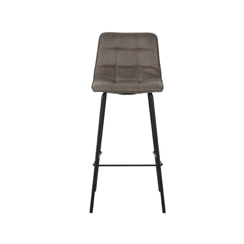 LABEL51 Barkruk Bistro - Taupe - Micro Suede - Hoog Micro Suede