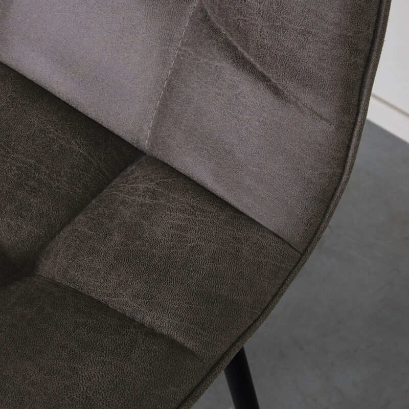 Antraciet kruk van Label51 - Bistro - Micro Suede