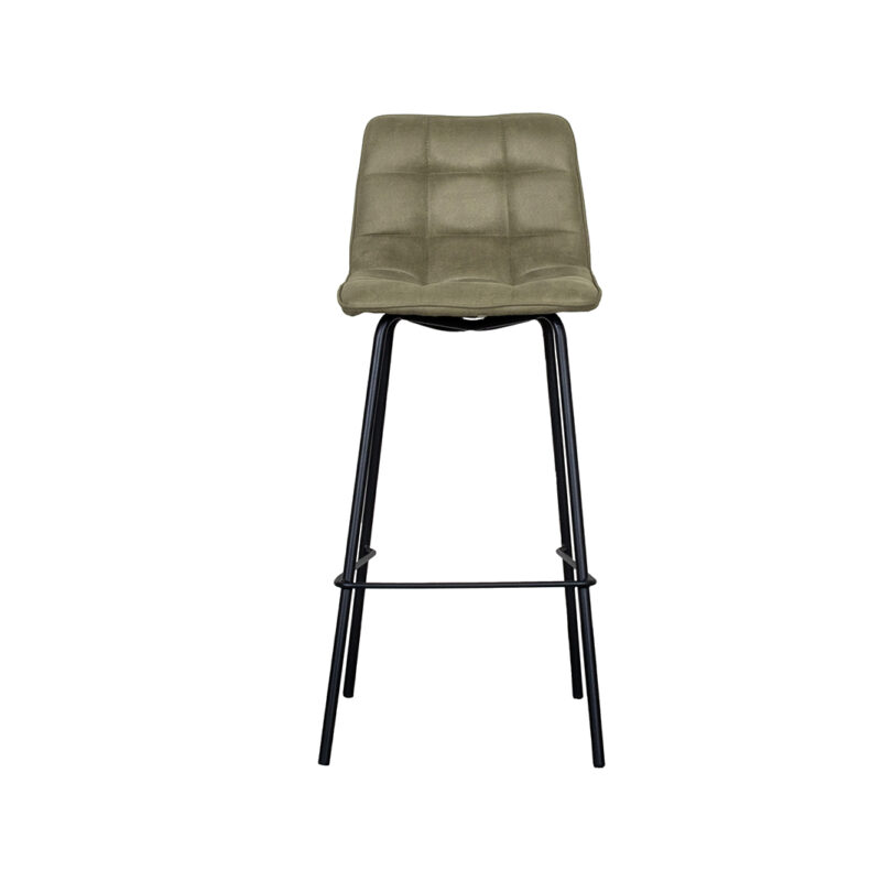 LABEL51 Barkruk Bistro - Moss - Micro Suede - Hoog Micro Suede