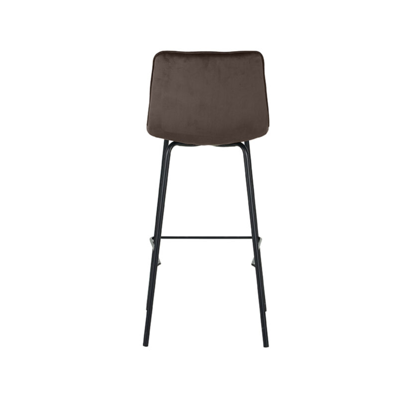 Taupe kruk van Label51 - Bistro - Fluweel