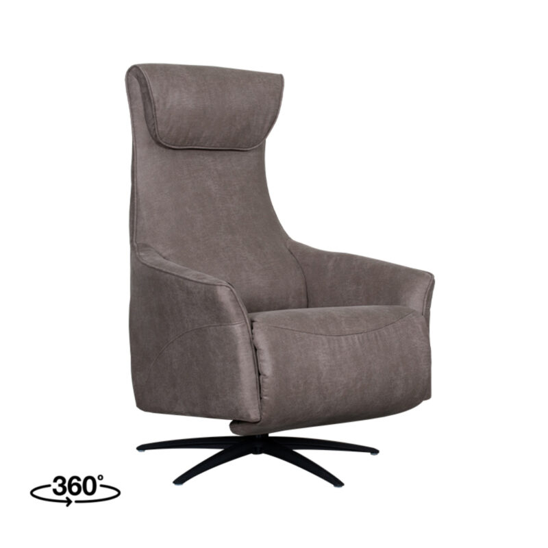 LABEL51 Fauteuil Lund - Taupe - Micro Suede - 2-Motorig - Met Massagefunctie Lund